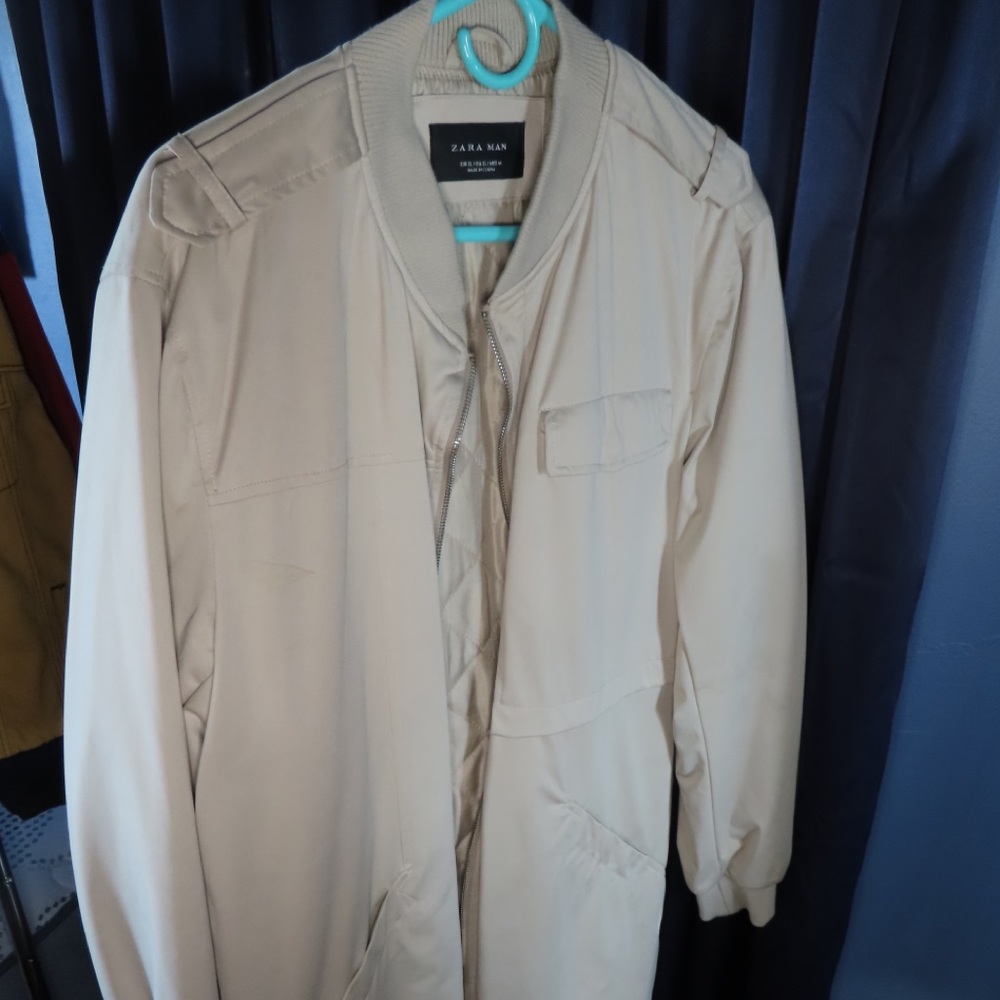 Zara Extended Bomber Style Coat